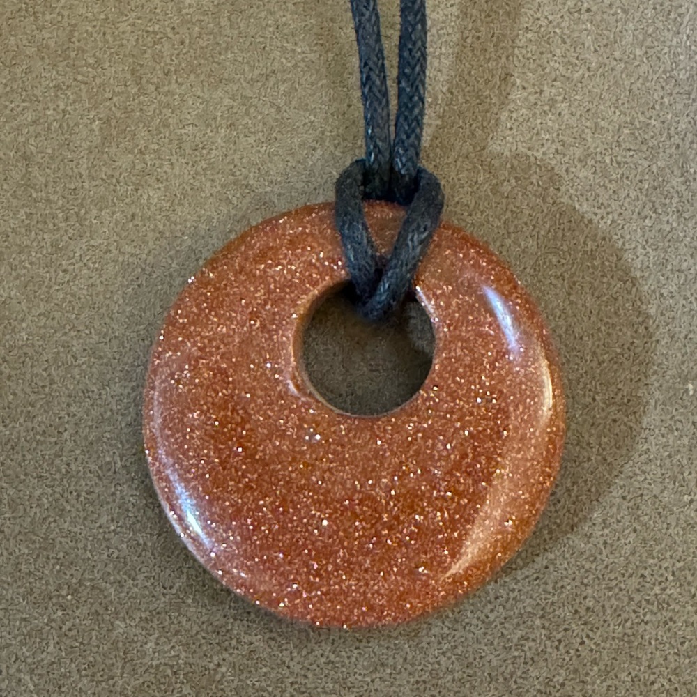 Elegant Goldstone Handmade Artisan Boho Pendant Necklace